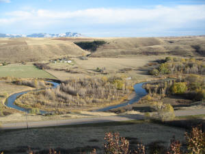 East of Great Falls, MT on RMS 11