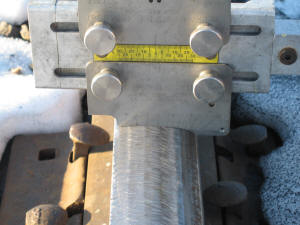 Low rail after a #14 @ 8 mph and a #13 @ 10 mph